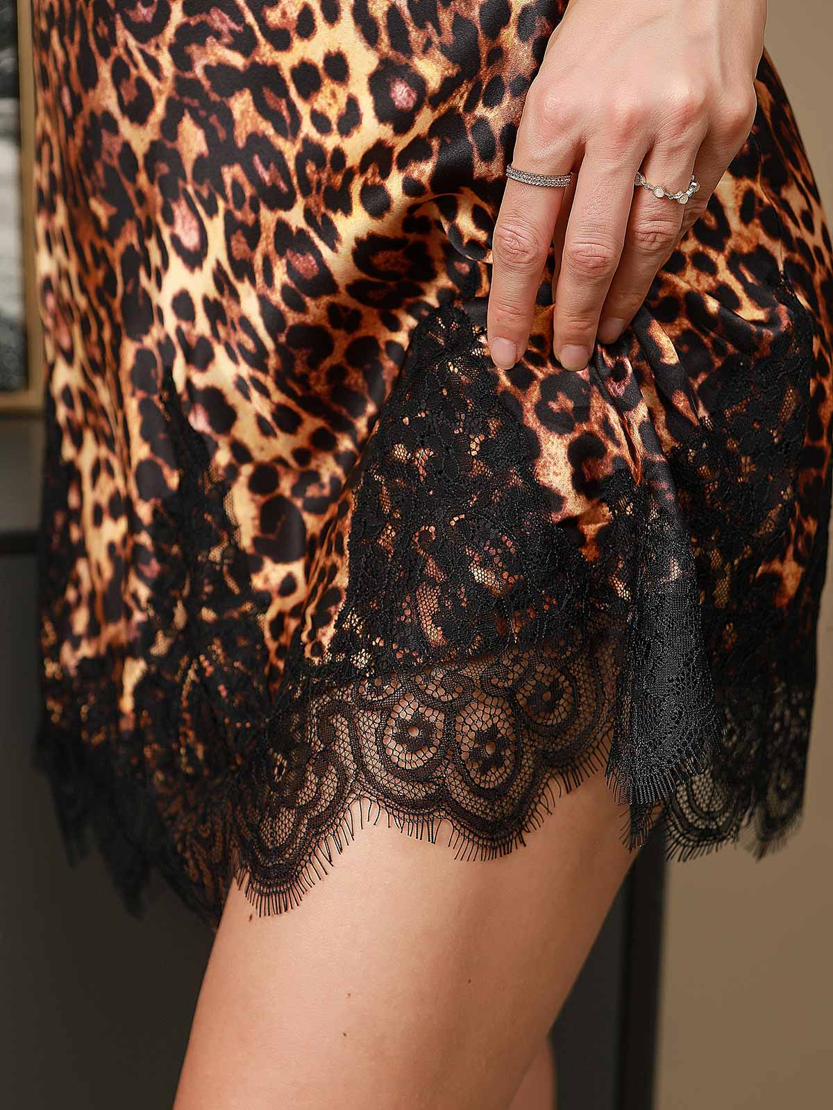 [Leopard] SilkSilky-DK Nightgown 008