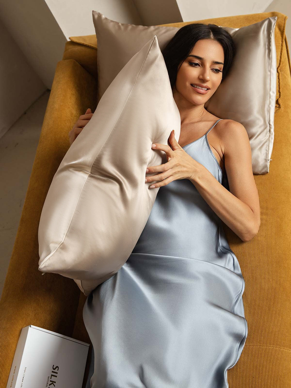 [Beige+Kaki] SilkSilky-DK 19Momme Pillowcase 003