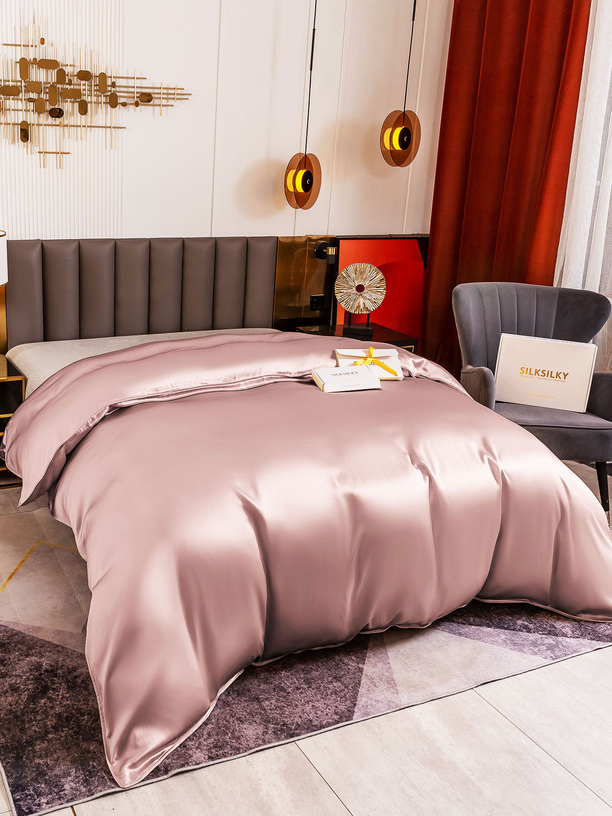 [Bleg Mauve] SilkSilky-DK 19Momme Duvet Cover 003