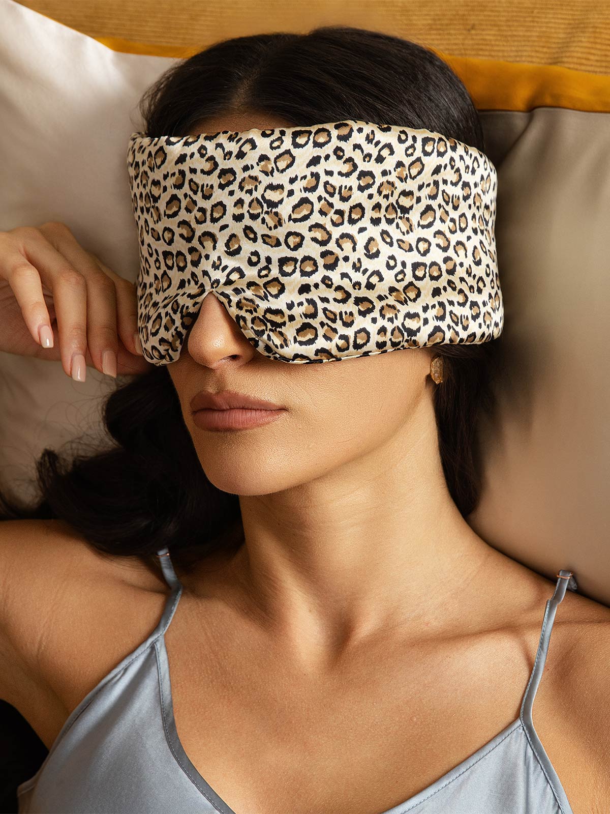 [Leopard] SilkSilky-DK 19Momme Eye Mask 004