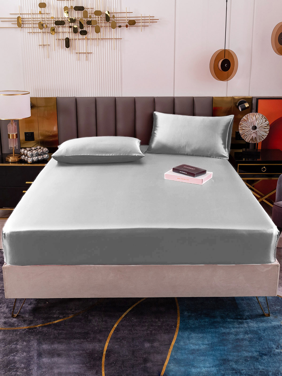 [Sølv] SilkSilky-DK 19Momme Bedding Set 003