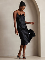 [Sort] SilkSilky-DK Sleeveless Kjole 006