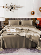 [Kaki] SilkSilky-DK 19Momme Sengesæt 004