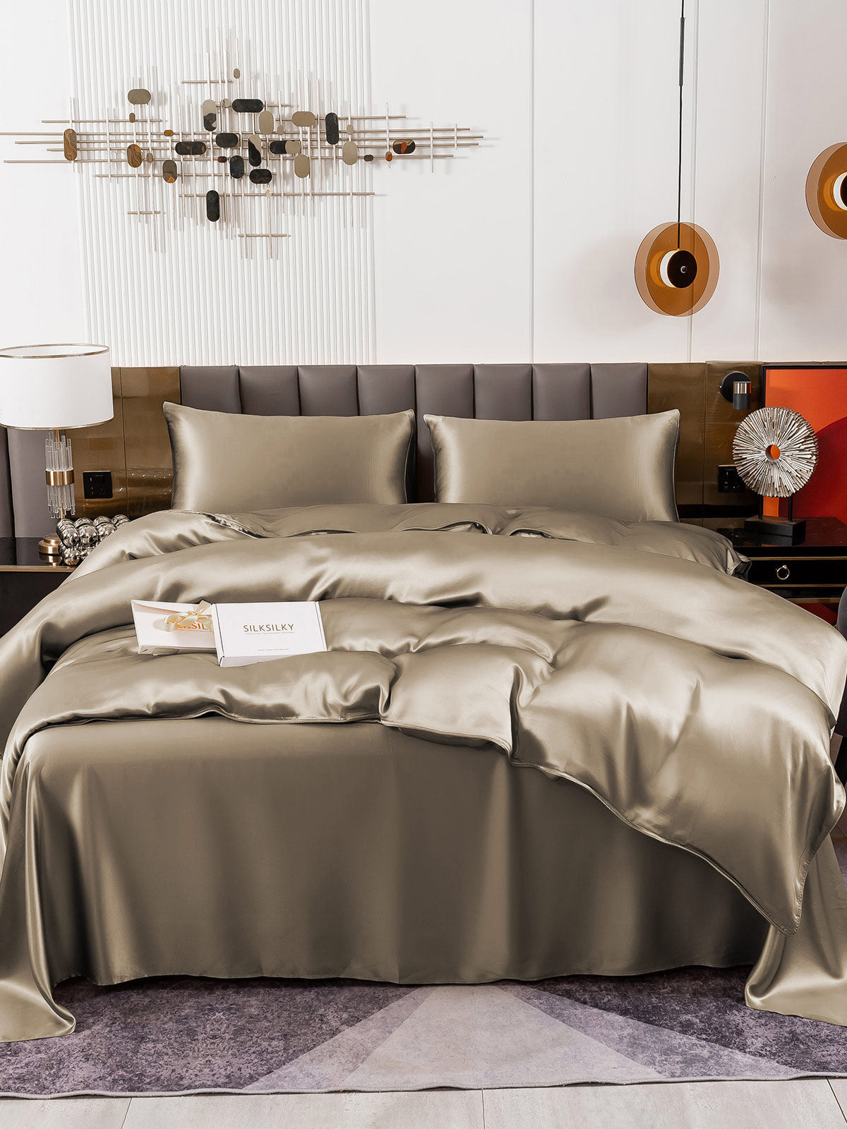 [Kaki] SilkSilky-DK 19Momme Bedding Set 004