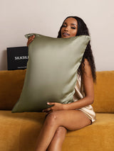[Olivengrøn] SilkSilky-DK 19Momme Pillowcase 002