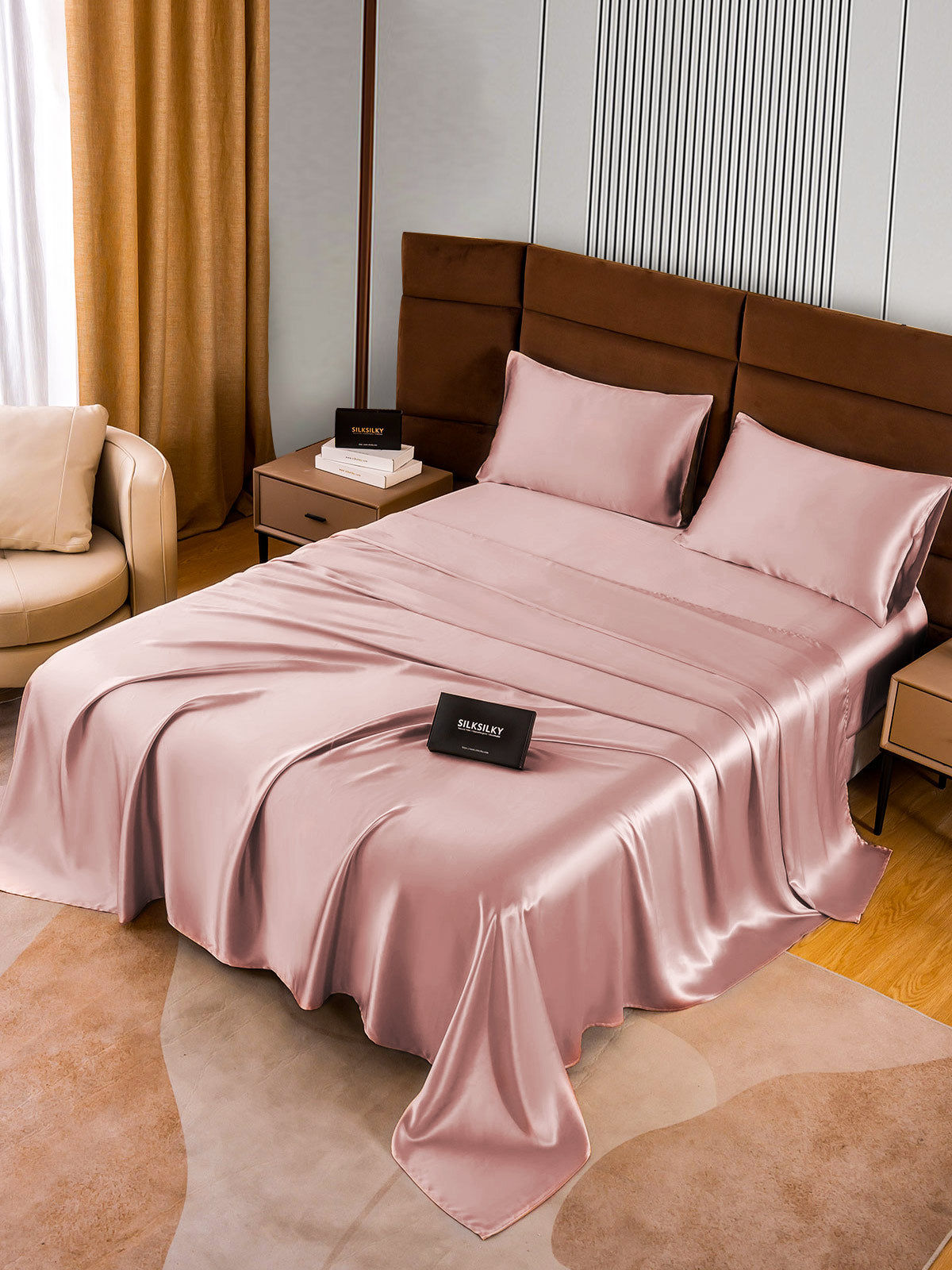 [Bleg Mauve] SilkSilky-DK 22Momme Bedding Set 002