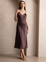 [Kaffe] SilkSilky-DK Sleeveless V Neck Kjole 005
