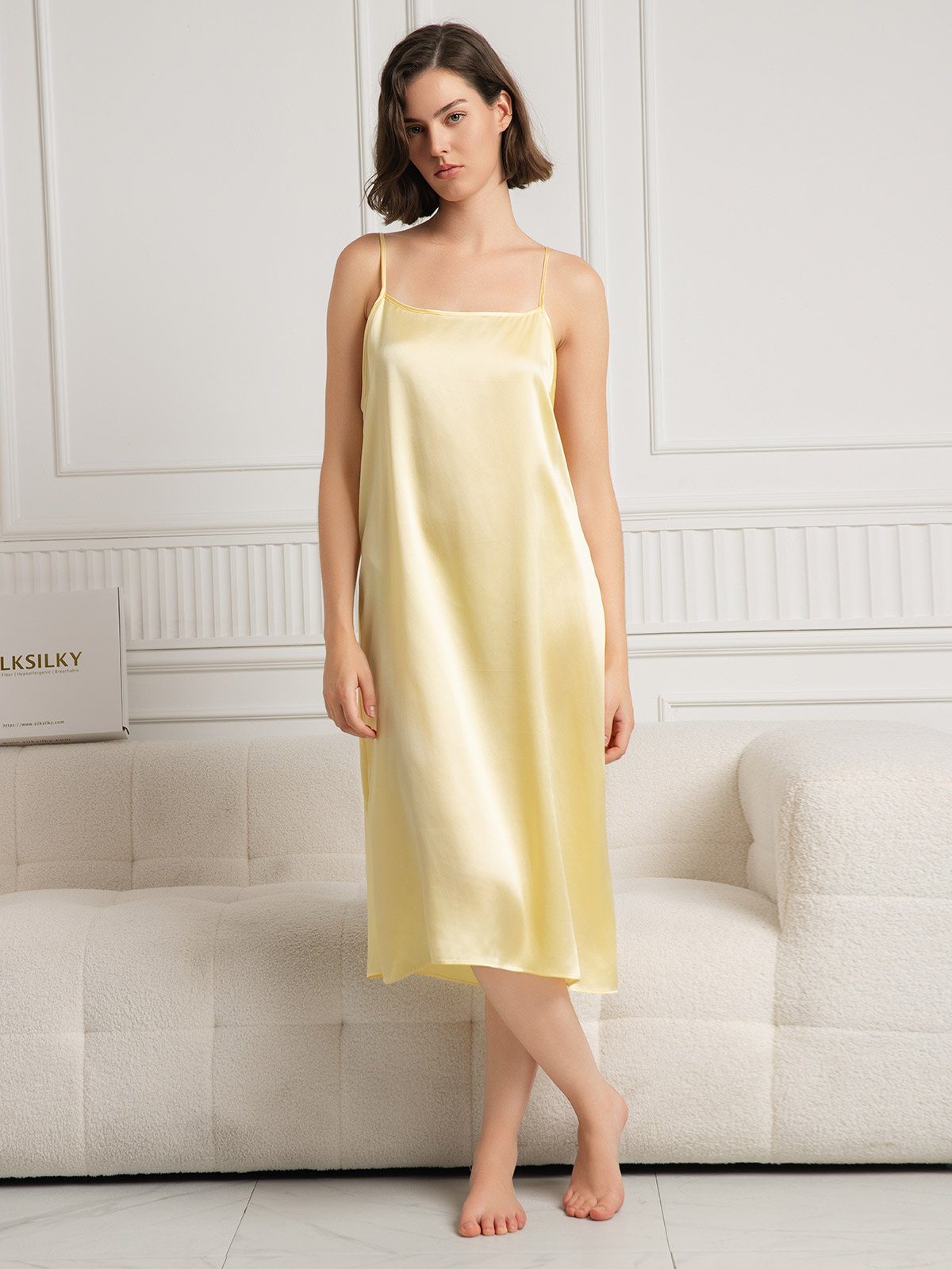 [Lysegul] SilkSilky-DK 19Momme Silke Sleeveless Dress 001