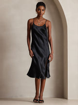 [Sort] SilkSilky-DK Sleeveless Kjole 005