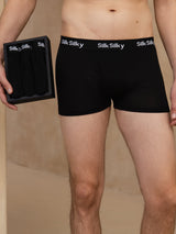 [Sort] SilkSilky-DK 100% Silk Jersey Herreundertøj 001