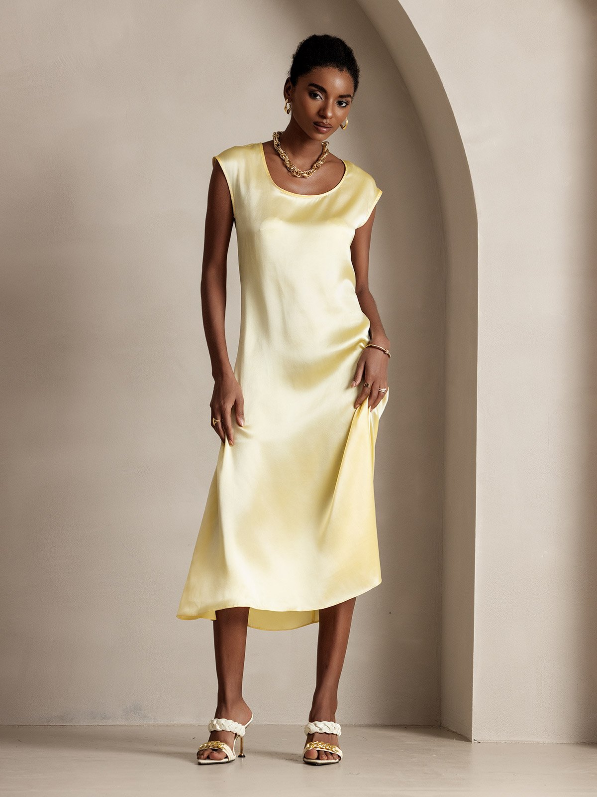[Lysegul] SilkSilky-DK 19Momme Silke Dress 005