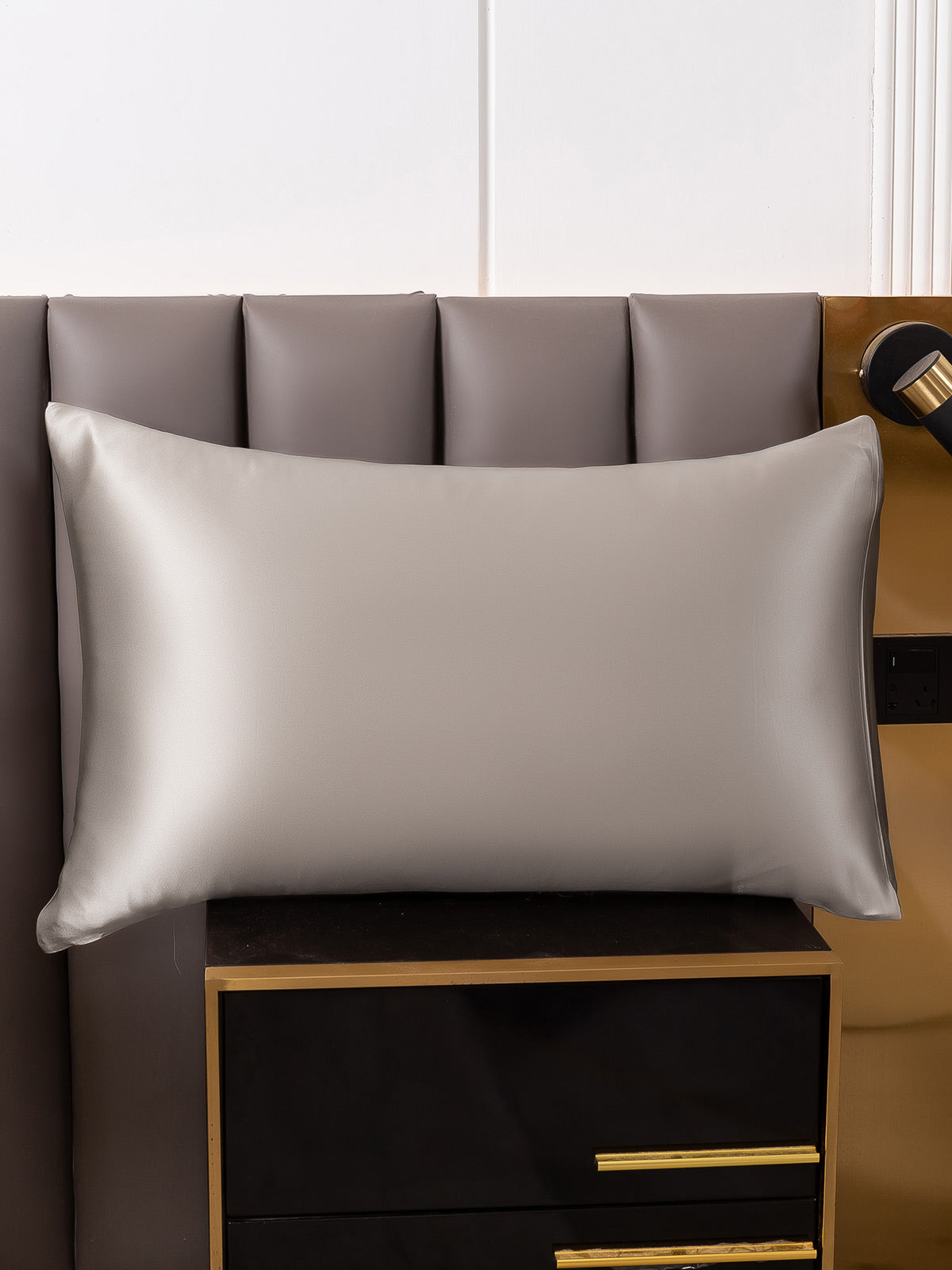 [Grå] SilkSilky-DK 19Momme Pillowcase 001