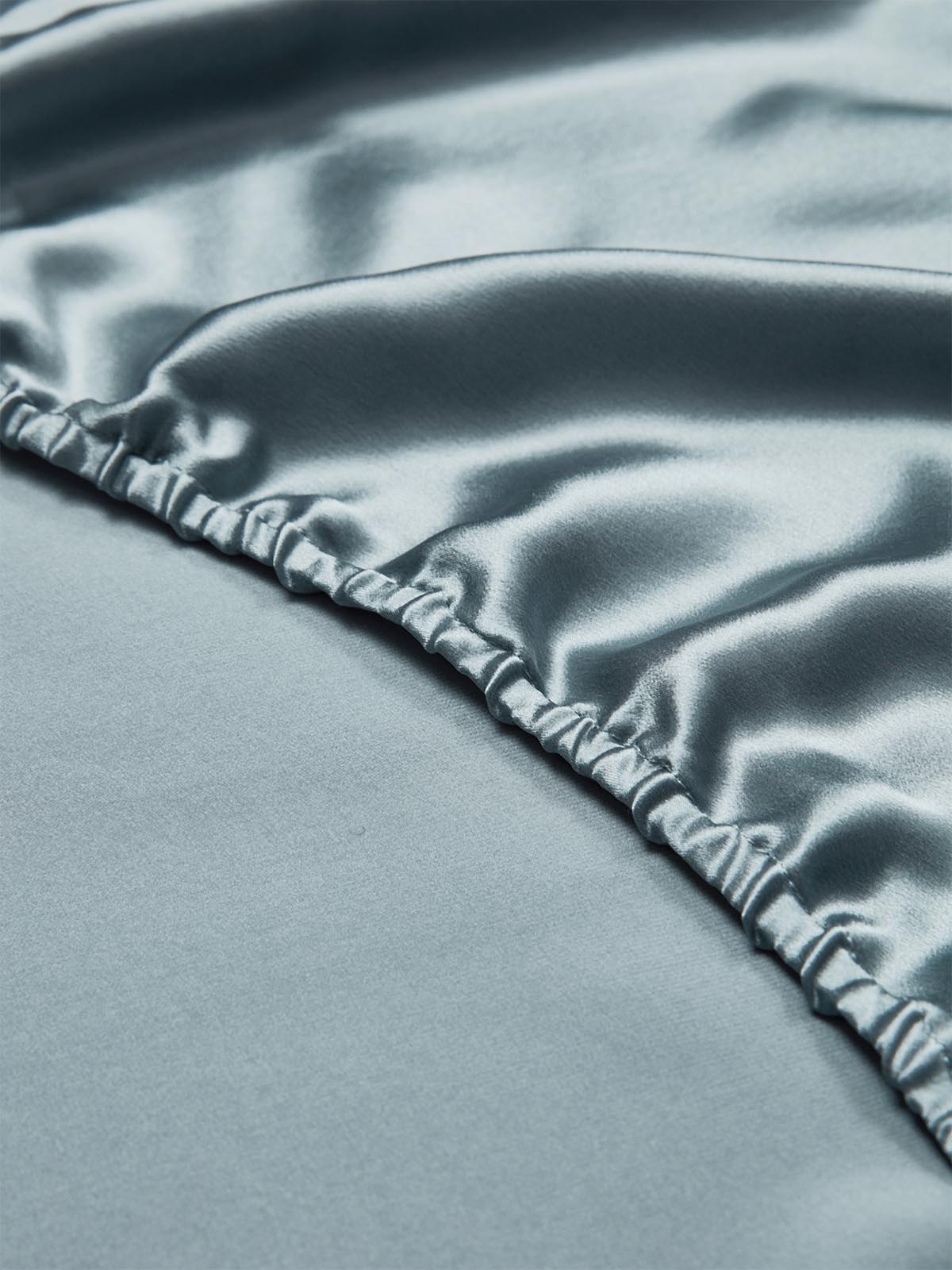 [Gråblå] SilkSilky-DK 19Momme Sheet 004