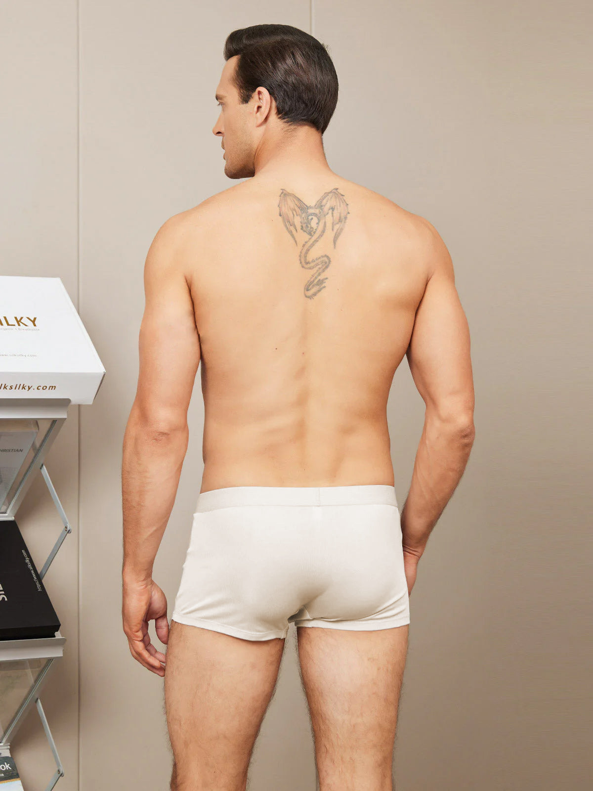 [Beige] SilkSilky-DK Mens Underwear 002