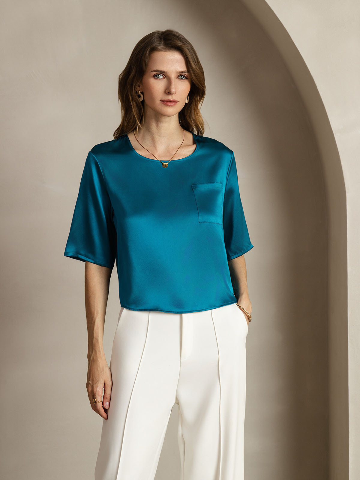 [Blågrøn] SilkSilky-DK Womens T-Shirt 001