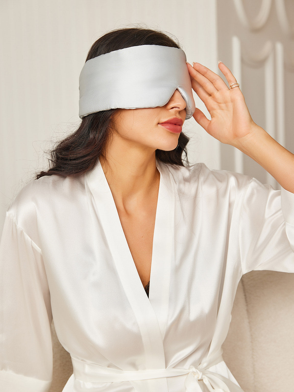 [Sølv] SilkSilky-DK 19Momme Eye Mask 003