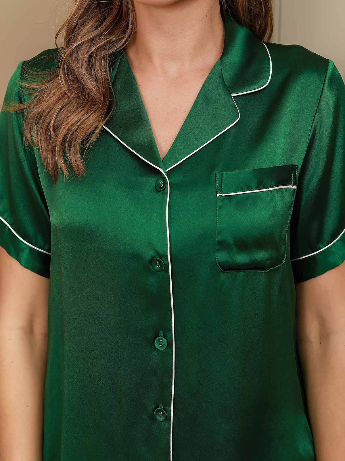 [Grøn] SilkSilky-DK Womens Pajamas 004