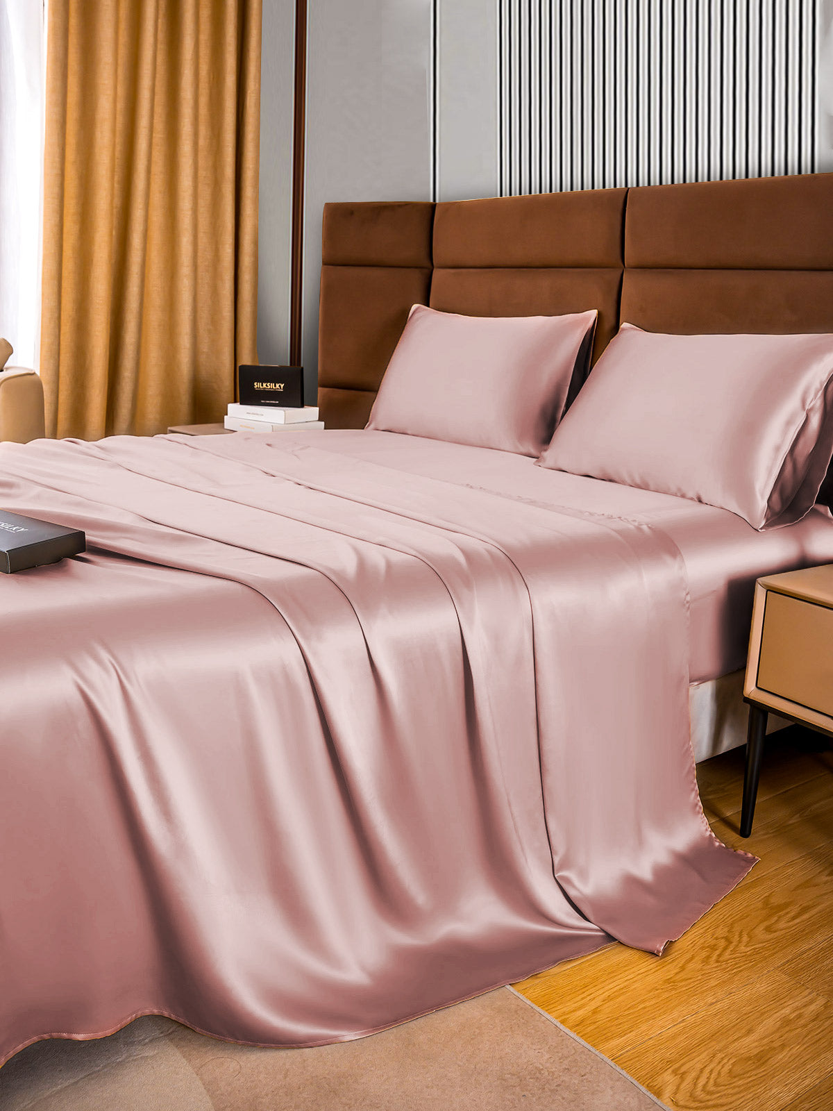 [Bleg Mauve] SilkSilky-DK 22Momme Bedding Set 003