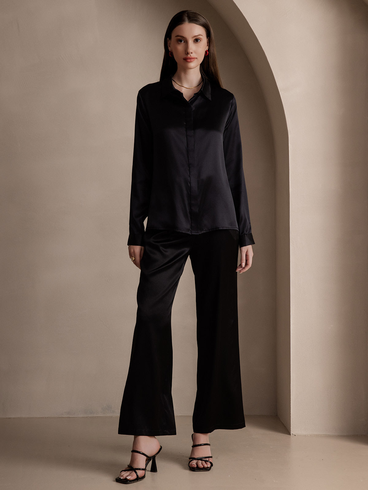 [Sort] SilkSilky-DK 19Momme Silke Womens Shirt 006