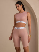 [Lyserød] SilkSilky-DK Sleeveless Crew Neck Women's Outfit Sets 003