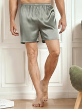[Grågrøn] SilkSilky-DK Men's Sleep Shorts 003
