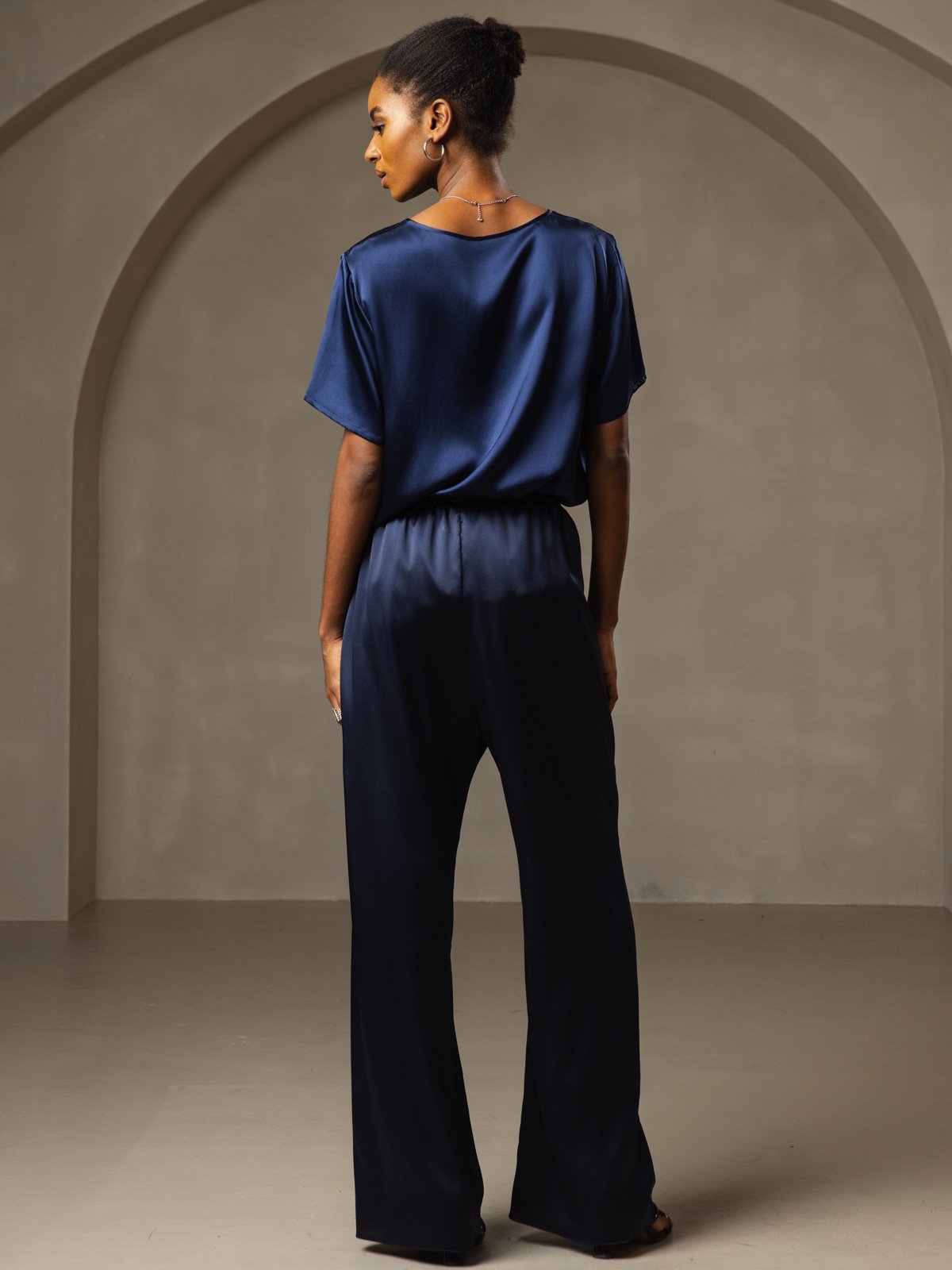 SilkSilky-DK Womens T-Shirt Mørkeblå 002