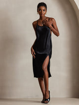 [Sort] SilkSilky-DK Sleeveless Kjole 002