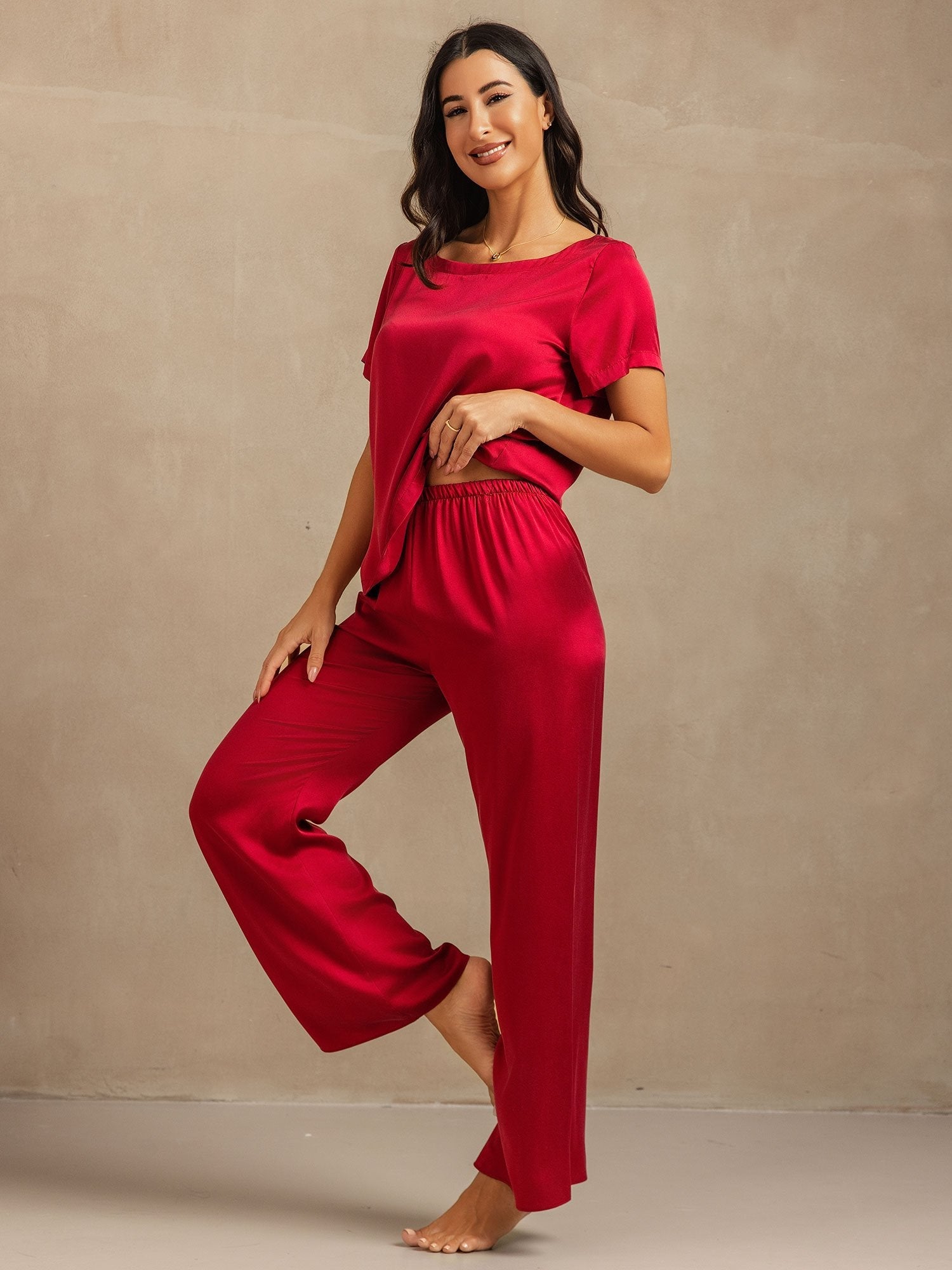 [Vin] SilkSilky-DK 19Momme Silke Womens Pajamas 003