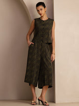 [Fyr Vintage] SilkSilky-DK Sleeveless Crew Neck Women's Outfit Sets 006