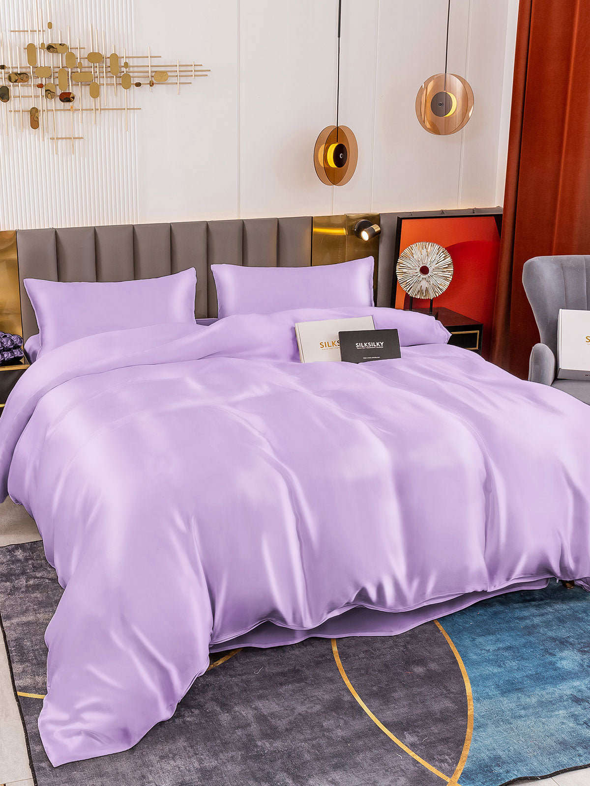 [Lavendel] SilkSilky-DK 19Momme Bedding Set 001