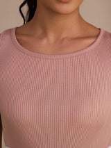 [Lyserød] SilkSilky-DK Sleeveless Crew Neck Camisole Top 006