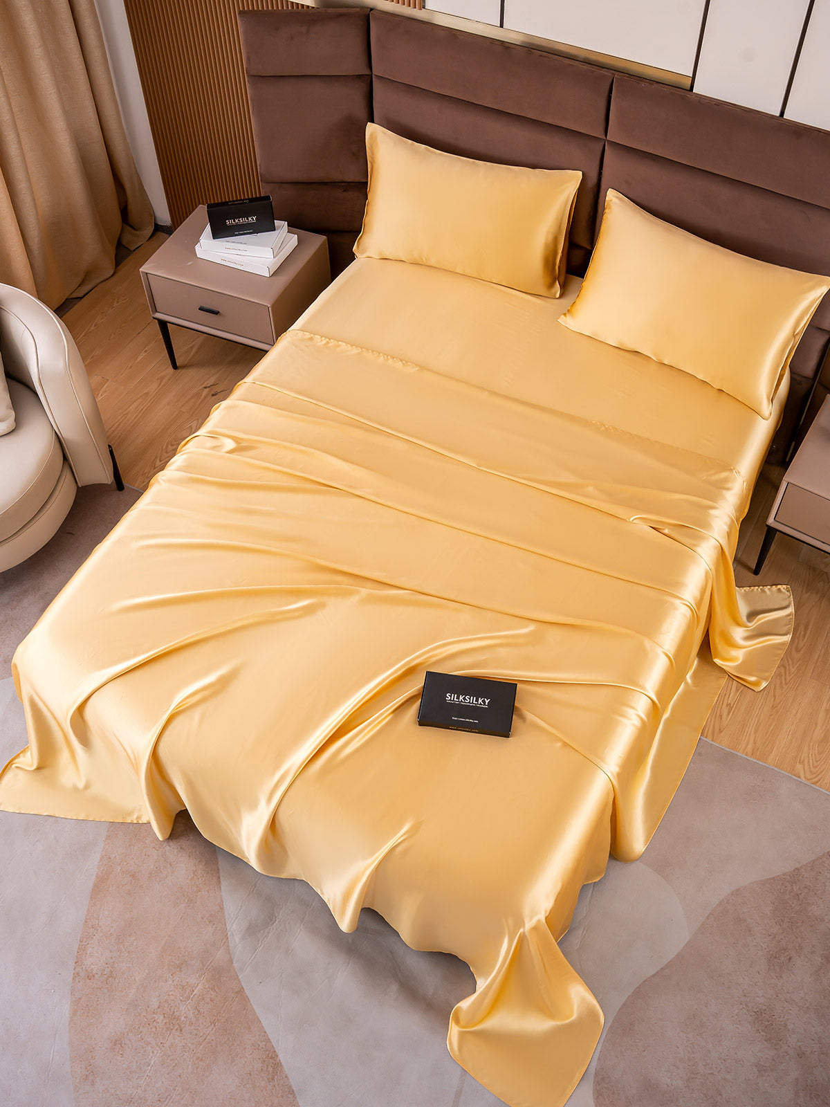 [Champagne] SilkSilky-DK 19Momme Bedding Set 003