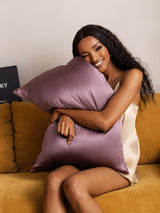 [Mørke Lilla] SilkSilky-DK 19Momme Pillowcase 002