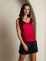 [Vin] SilkSilky-DK Sleeveless V Neck Camisole Top 005