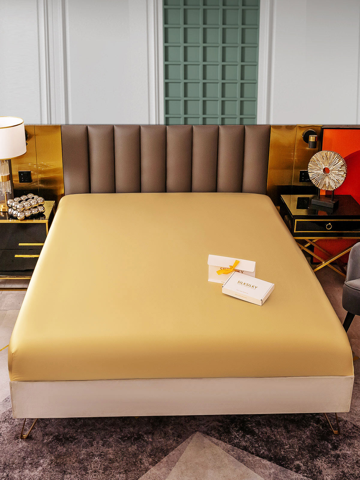 [Champagne] SilkSilky-DK 25Momme Sheet 002