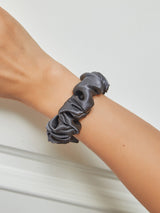 [Mørkegrå] SilkSilky-DK Scrunchie 001