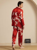 [Vin] SilkSilky-DK Long Sleeve Notch Collar Pyjamas til Mænd 002