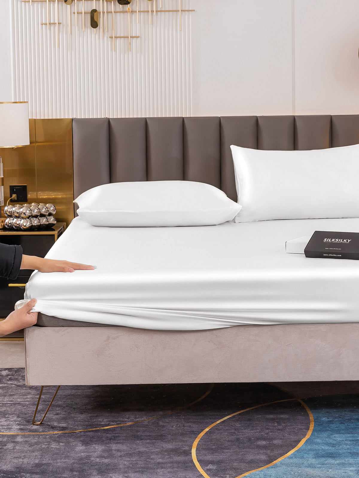 [Hvid] SilkSilky-DK 19Momme Bedding Set 004