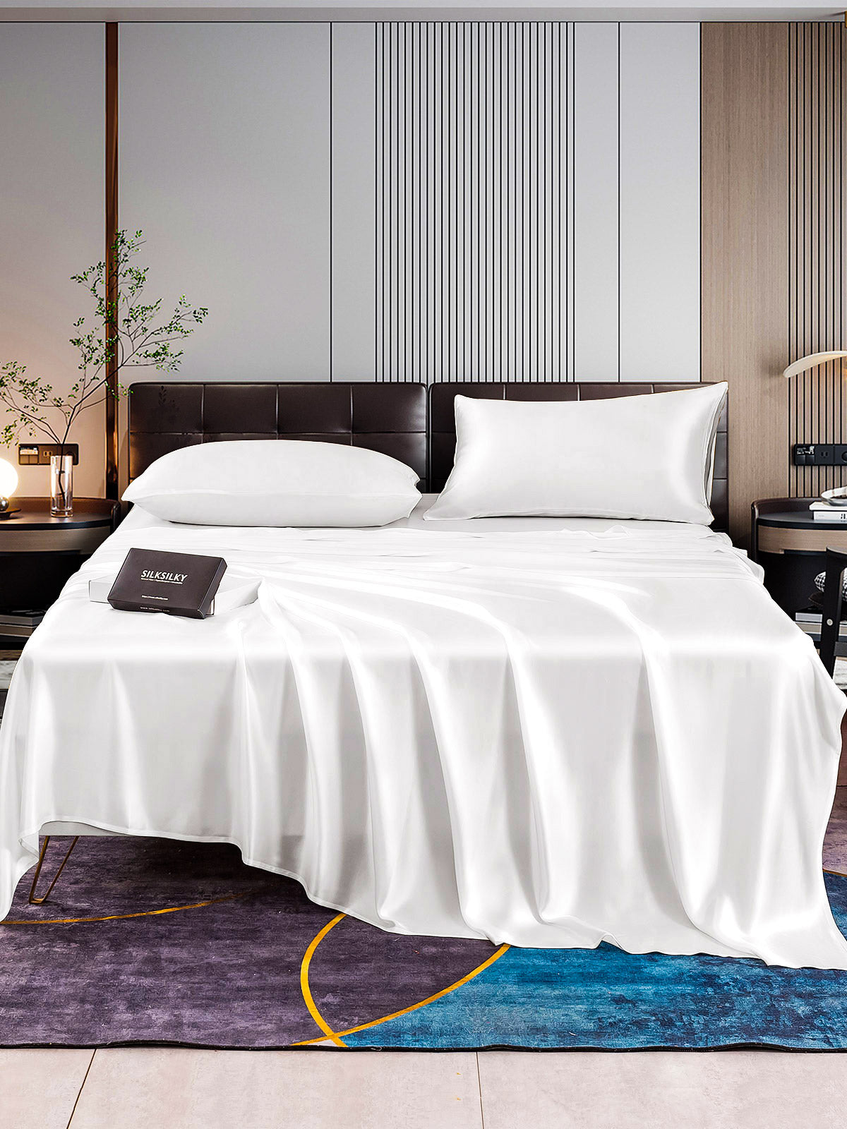 [Hvid] SilkSilky-DK 22Momme Bedding Set 001