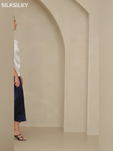 SilkSilky-DK Cap Sleeve Cowl Neck T-shirt til kvinder video 001
