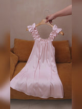 SilkSilky-DK Sleeveless Square Neck Natkjole video 001