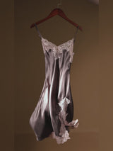 SilkSilky-DK Sleeveless V Neck Natkjole video 001