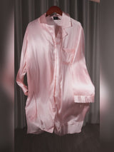 SilkSilky-DK Long Sleeve Lapel Collar Soveskjorte video 001