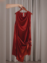 SilkSilky-DK Sleeveless Cowl Neck Kjole video 001