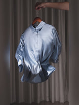 SilkSilky-DK 3/4 Sleeve Lapel Collar Dameskjorte video 001