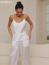 SilkSilky-DK Spaghetti Rem V Hals Camisole Top video 001