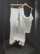 SilkSilky-DK Spaghetti Strap Cowl Neck Women's Outfit Sets video 001