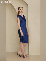 SilkSilky-DK Cap Sleeve V Neck Kjole video 001