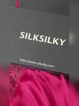 SilkSilky-DK Spaghetti Strap V Neck Natkjole video 001