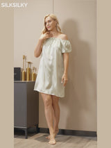 SilkSilky-DK Cap Sleeve Square Neck Natkjole video 001